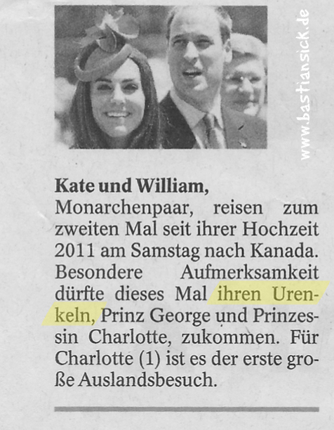 Kates und Williams Urenkel (OTZ 24.9.2016) Eckhard Kiesling_WZ